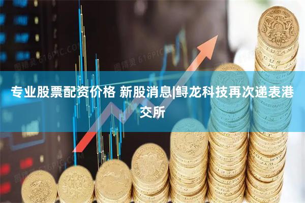 专业股票配资价格 新股消息|鲟龙科技再次递表港交所